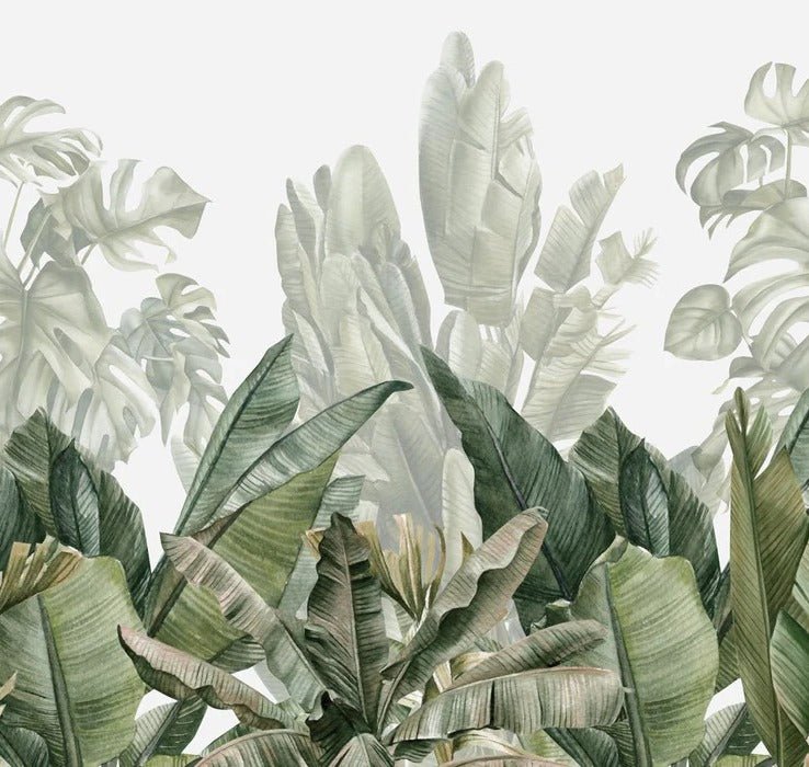 Papier peint panoramique bananier vert, XXL, tendance