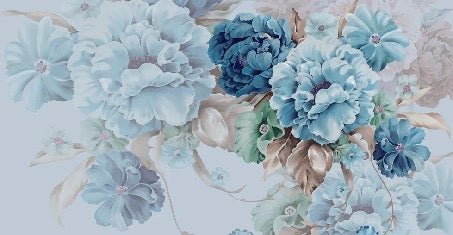 Blue flowers wallpaper