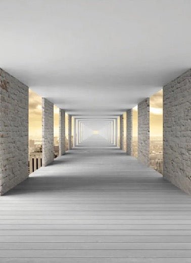 New York Hall trompe l'oeil wallpaper