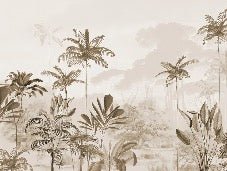 Sepia jungle eden panoramic wallpaper