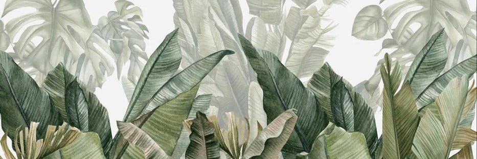 Panoramic green banana wallpaper