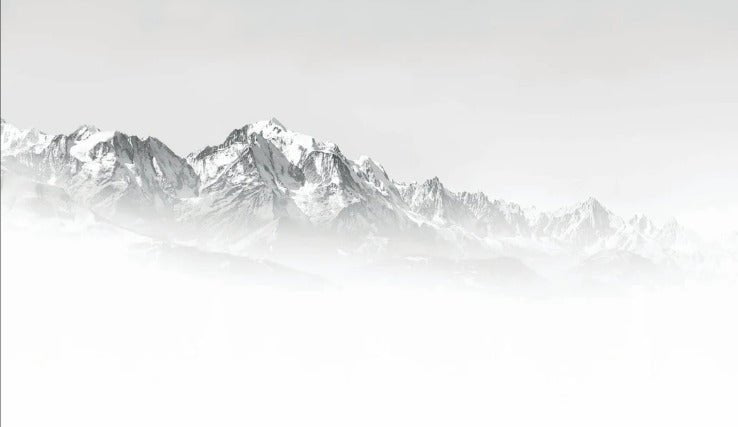 Desktop wallpaper Mont Blanc in the mist black & white