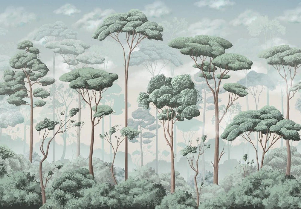 Voluptuous pinewood panoramic wallpaper