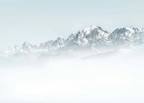 Mont Blanc in the blue mist wallpaper