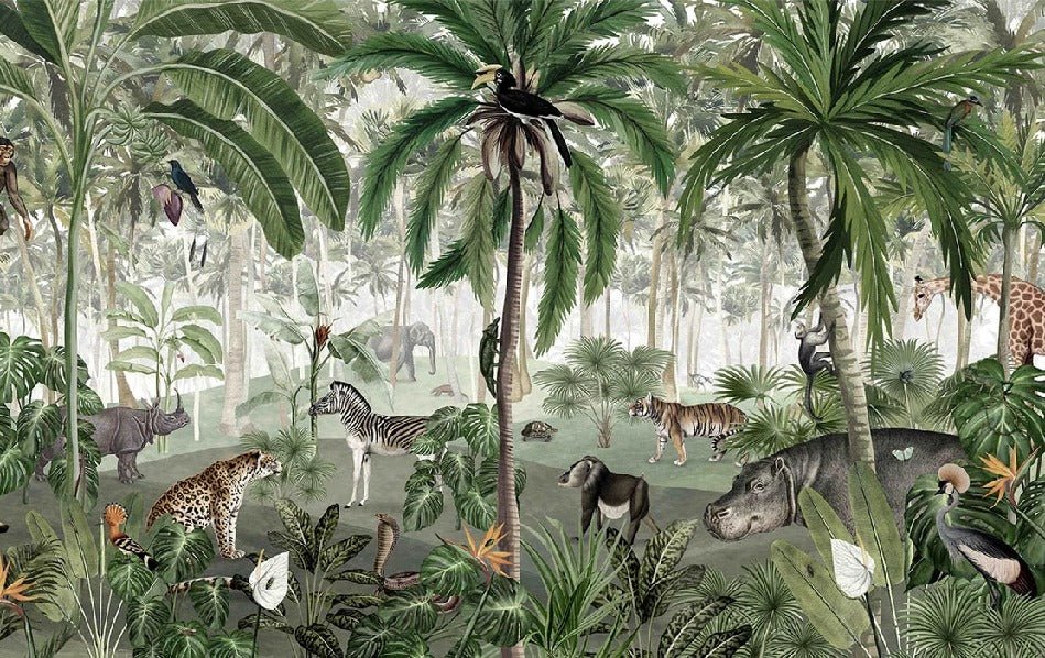 Animal harmony baby wallpaper