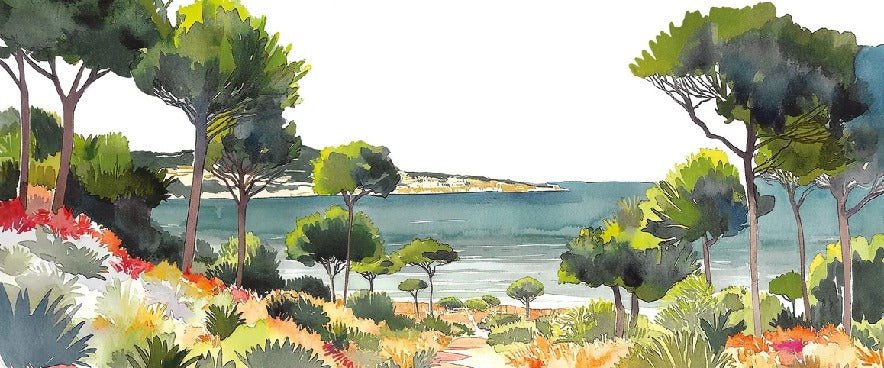 Panoramic summer air wallpaper