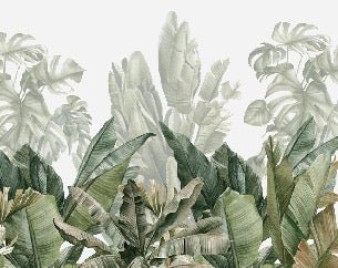 Panoramic green banana wallpaper