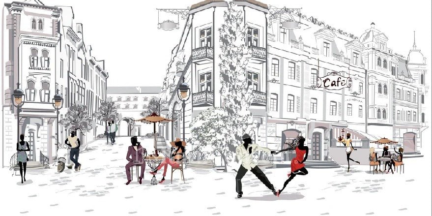 Wallpaper restaurant balade parisienne