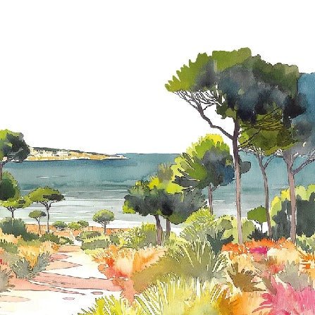 Panoramic summer air wallpaper