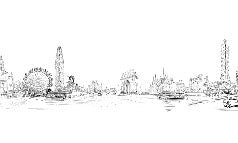 Monument du monde black and white wallpaper