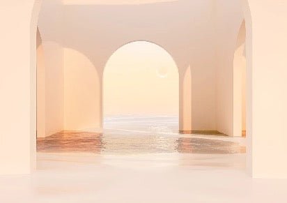 Panoramic sunset arch design wallpaper