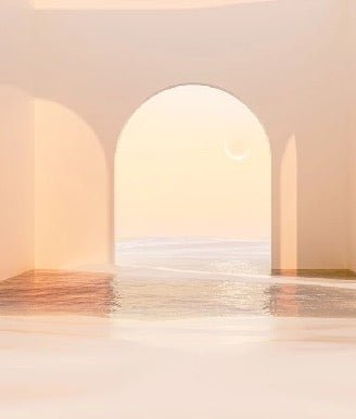 Panoramic sunset arch design wallpaper