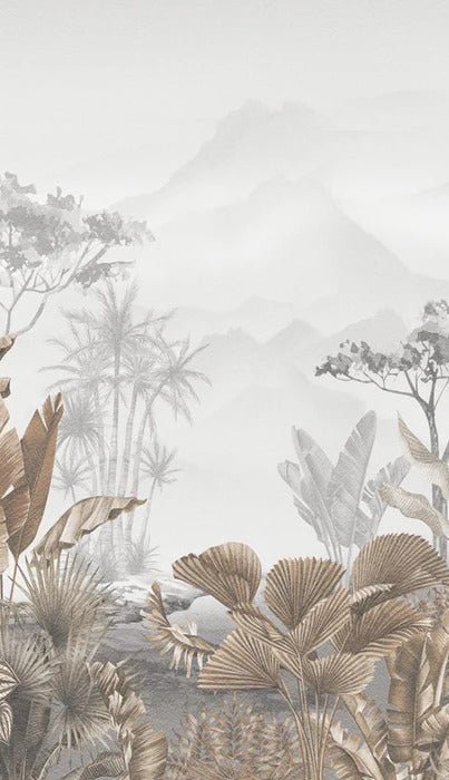 Tropical sepia wallpaper