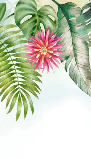 Botanic panoramic wallpaper