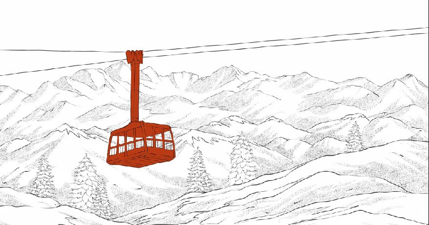 La Plagne telecabine red wallpaper