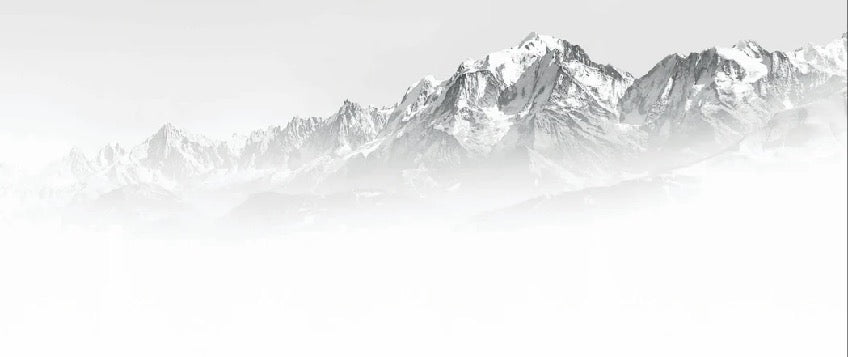 Mont Blanc in the Mist Wallpaper in Black and White