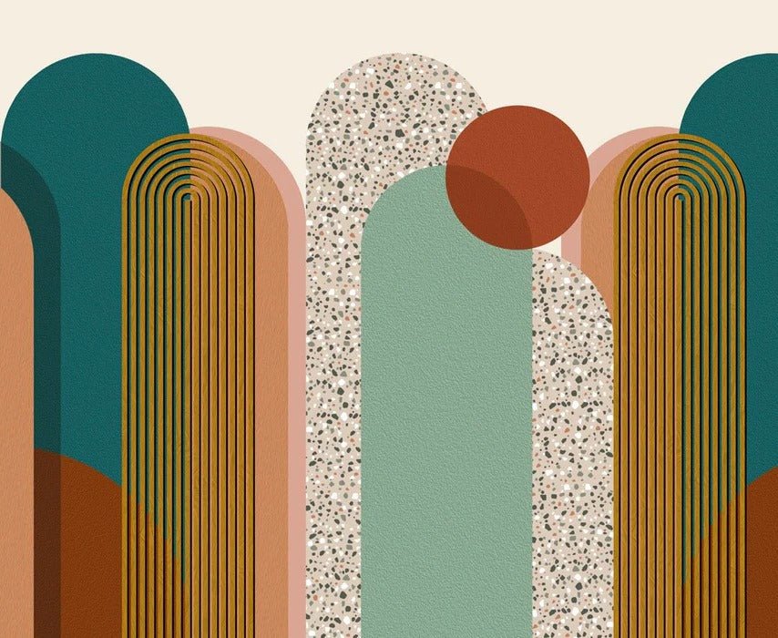 Trendy graphic art pop wallpaper