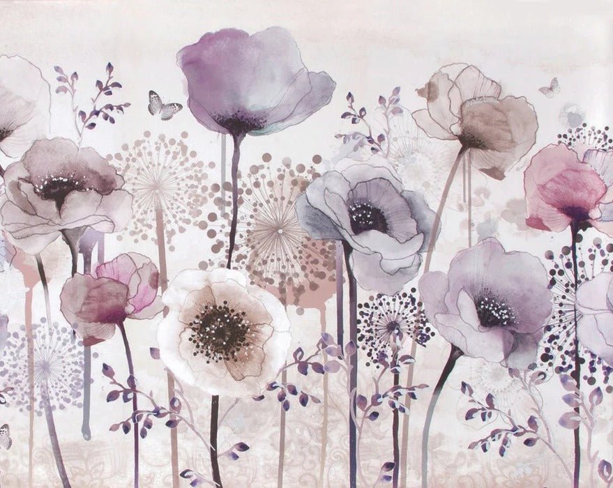 Fleur Parme wallpaper