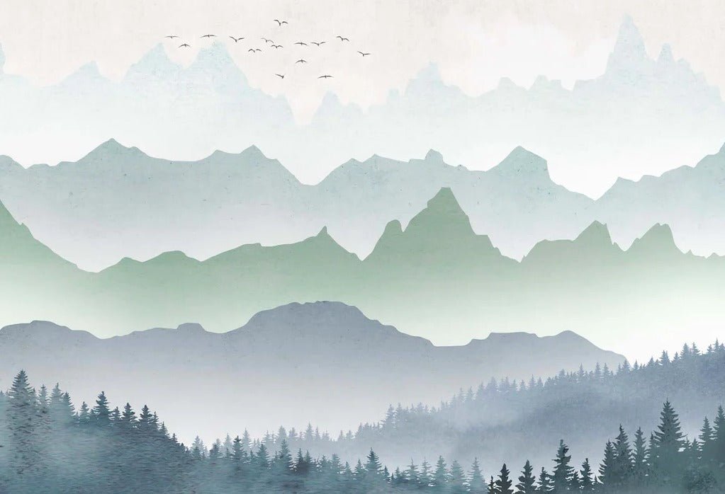 Forest morning mist wallpaper, XXL, tendance