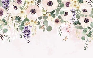 Provence floral wallpaper