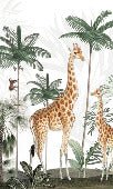 Giraffe family wallpaper