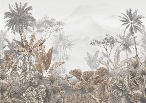 Tropical sepia wallpaper