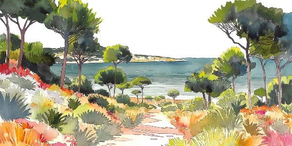 Panoramic summer air wallpaper