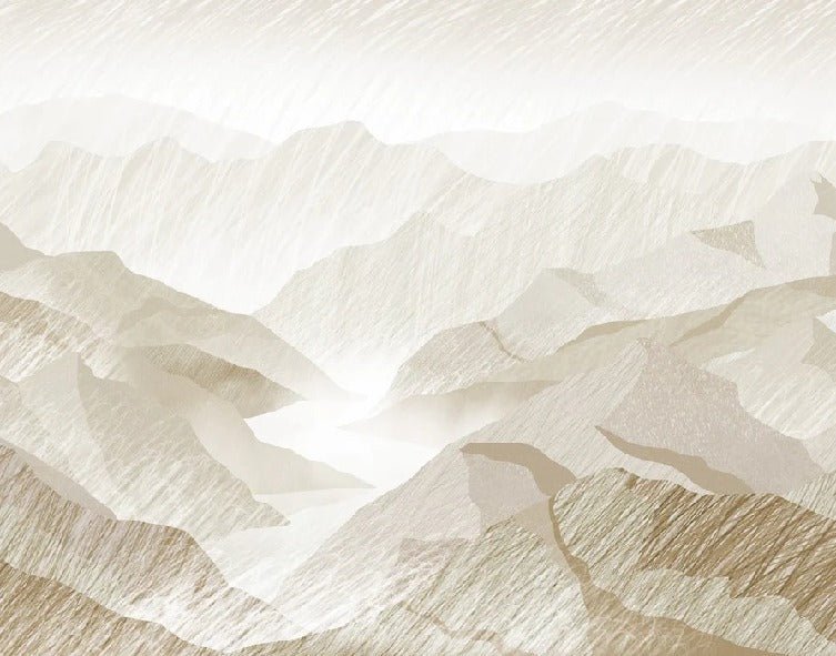 Sepia mountain illustration wallpaper