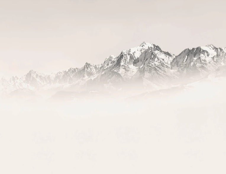 Mont Blanc in sepia mist wallpaper