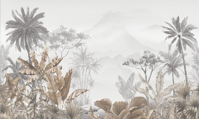 Tropical sepia wallpaper