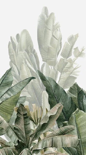 Panoramic green banana wallpaper