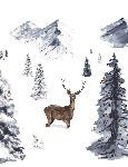 Children's wallpaper Animals in the snow