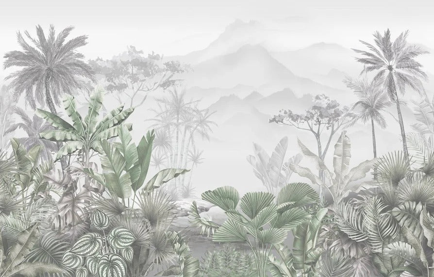 Tropical green wallpaper