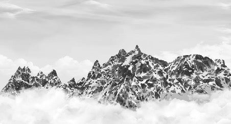 Black and white wallpaper toile des Cimes Mont blanc