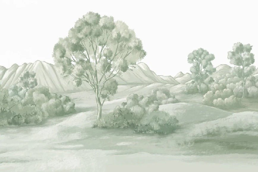 Poetic green landscape wallpaper