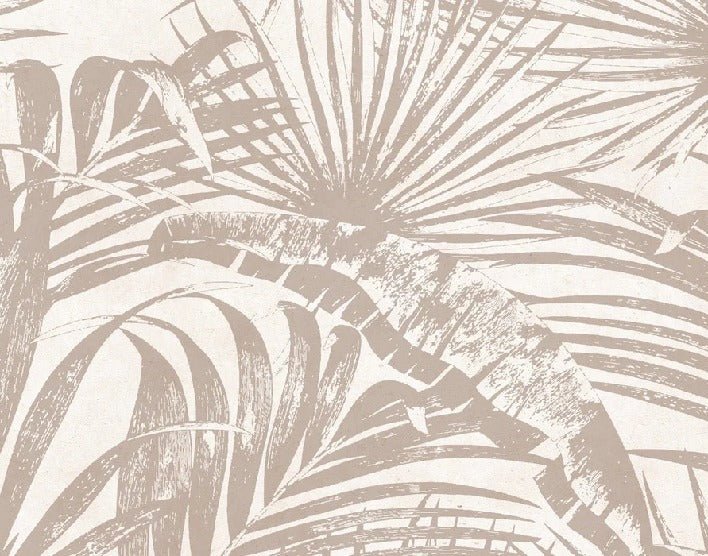 Monochrome jungle leaf wallpaper