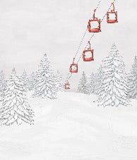 Red gondola mountain wallpaper