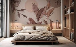 Graphic plant panorama wallpaper