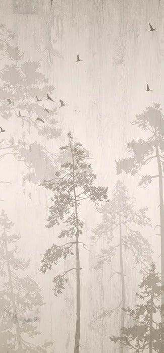 Autumn forest restaurant wallpaper