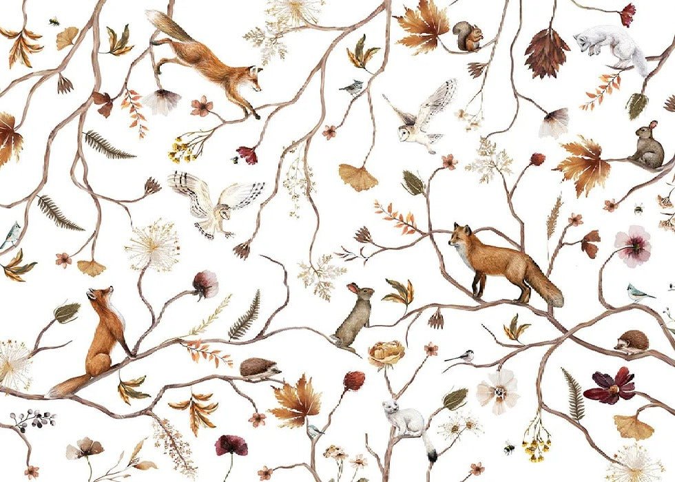 Children's forest adventure wallpaper