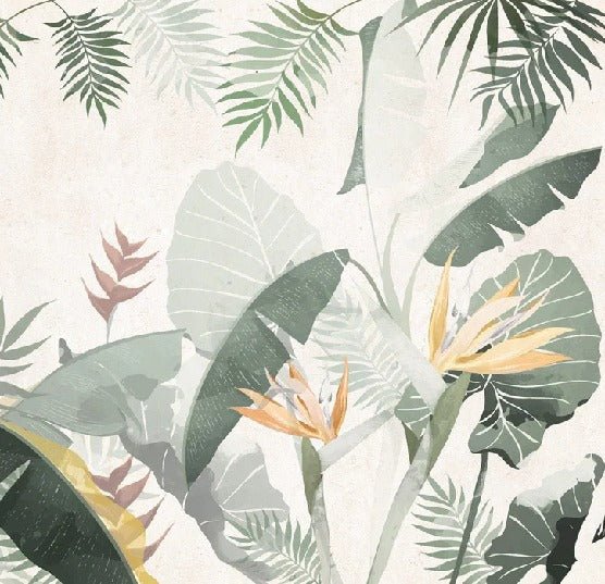 Yellow green custom-made wallpaper