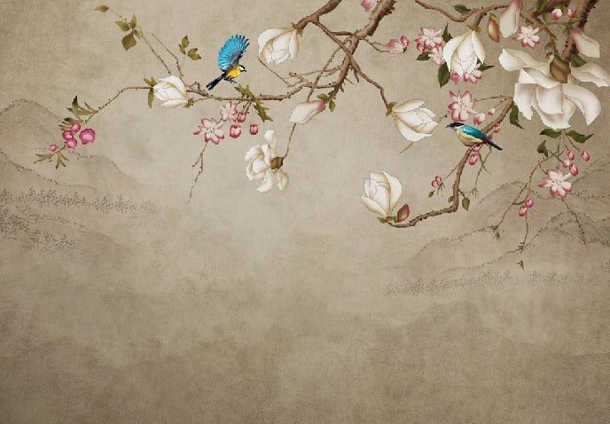 Romantic bird wallpaper