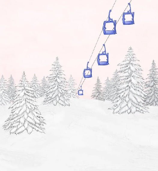 Cornflower gondola wallpaper