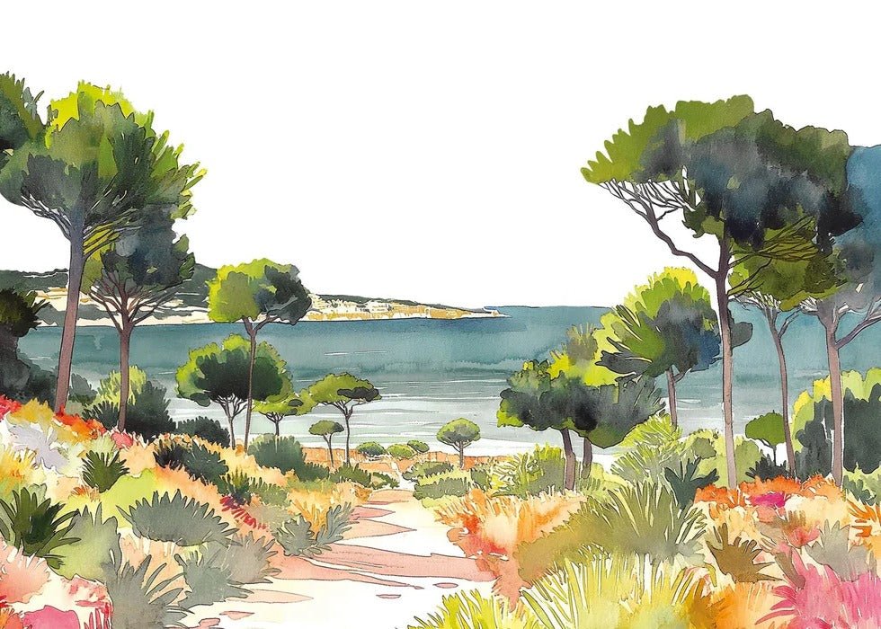 Panoramic summer air wallpaper