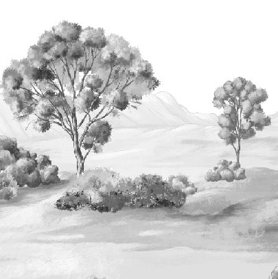 Black and white poetic landscape wallpaper