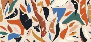 Contemporary botanical wallpaper