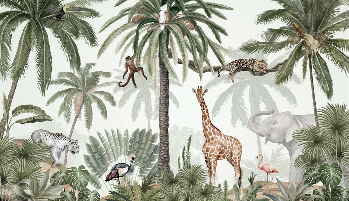 Children's wallpaper peaceful jungle
