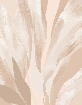 Beige floral wallpaper