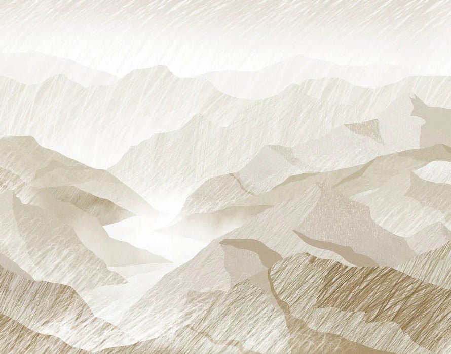 Sepia mountain illustration wallpaper