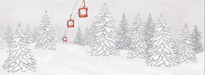 Red gondola mountain wallpaper